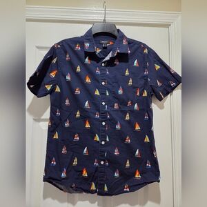 Forever 21 Men's Navy Sailboat Print Shirt
